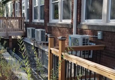 multifamily building with heat pumps